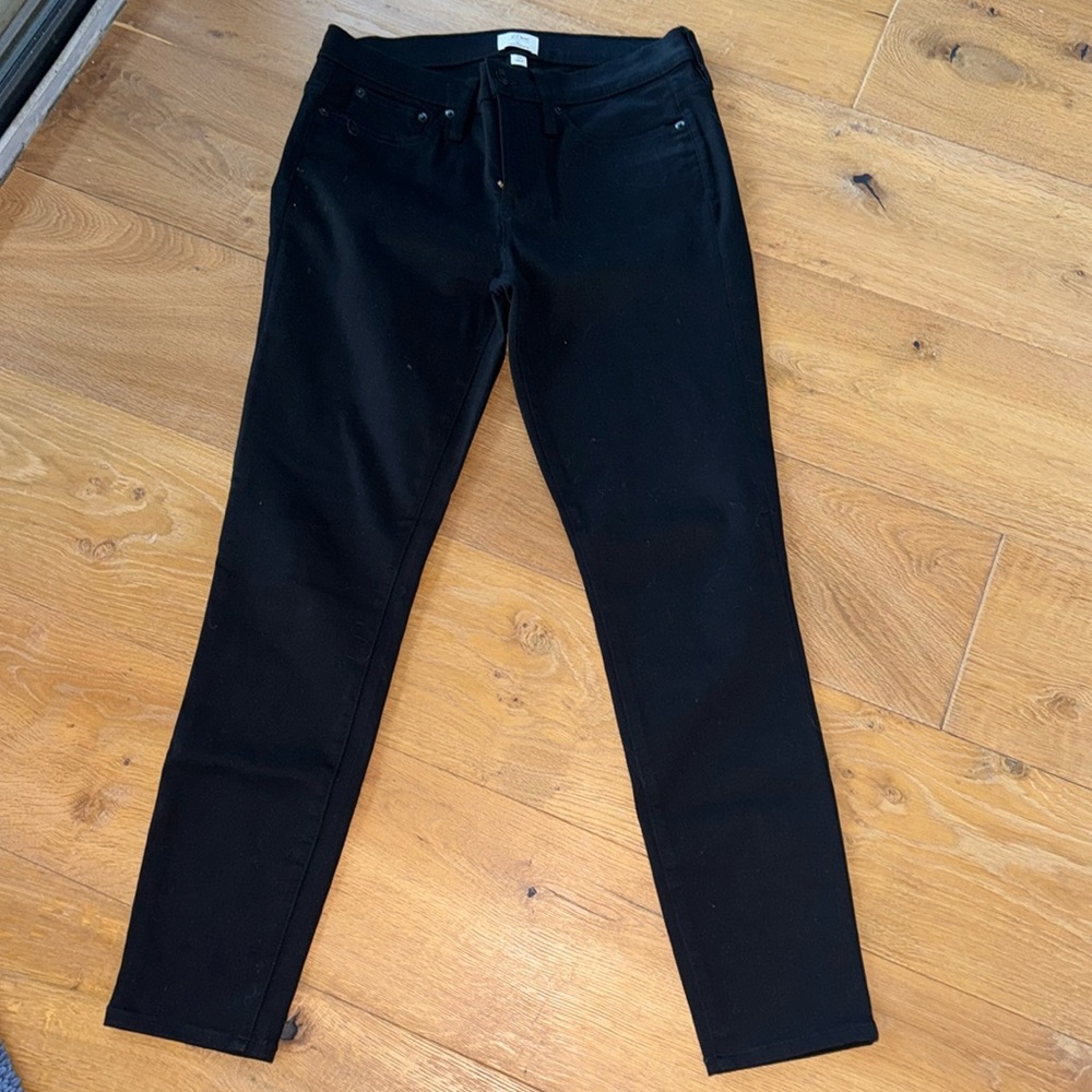 J.Crew Toothpick 8" black stretch pants size 8